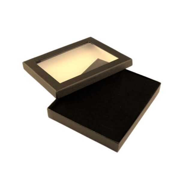 Boite chocolat marron 13/13 cm vitré